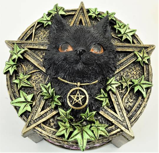 Black Cat and Pentagram Box